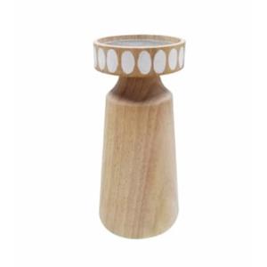 HD 8 in Wood candle holder