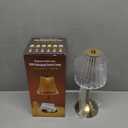 HEQET Cordless Table Lamps for Home,Table,Dining Room, Gold Rechargeable Lamps, USB Charge 12'' Tall LED Brass Portable Outdoor Indoor Table Lamp with Built-in Dimmer