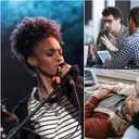 2 x BNU Ear Plugs for Concerts, 2 Pairs 25-35dB Noise Cancelling Earplugs for Work, Motorcycle Reusable High Fidelity Noise Reduction Ear Plugs with 6 Pair Silicon and Memory Foam Tips in S/M/L, Pink