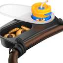 Upgrade Universal Stroller Snack Tray-Compatible with Nuna Uppababy Bugaboo,Stroller Cup Holder Tray with Silicone Arms Grip Bumper Bar,Stroller Tray Attachment with Cups Holder for Baby Toddler