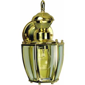 Globe Electric HZ-4170-PB Motion Activated Decorative Light, 120 Vac, 100 W, 60 Hz, 30 Ft, 150 Deg, Polished Brass, Bulb Not Included