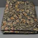 Dadasgk Floral Washable 5x7 Rug, Gold Brown Area Rugs for Living Room, Non Slip Boho Dining Room Rug Under Table, Botanical Ultra Thin Floor Carpet for Bedroom Home Office