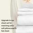 Extra Deep Queen Fitted Sheet - Hotel Luxury Single Fitted Sheet Only - Easily Fits 18 inch to 24 inch Mattress - Ultra Soft, Wrinkle Free w/Extra Deep Pockets - Easy-Care, Breathable & Comfy - White