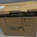 Vinyl Record Player with Speakers New Sleek Sky Blue Turntable Wireless Receiver Bluetooth Playback 3 Speed 3 Size AUX-in RCA Line Auto Stop All-in-one LP Phonograph for Beginner Classic Blue