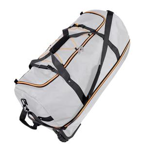 Vrtisa 110L Expandable to 140L 32” Foldable Oxford Soft-Sided Rolling Duffle Bag with 2 Heavy-Duty Wheels,3 Large Compartments,Adjustable Shoulder Strap and Attached Organizer Pouch,Grey