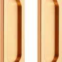 Uxcell 2Pcs Self-Stick Sliding Door Pulls, 4 Inch Aluminum Alloy Recessed Finger Flush Pulls Rectangle Sliding Door Handles for Glass Doors Windows Drawers Dressers Cabinets, Matte Gold
