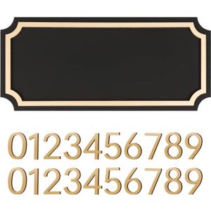 House Address Plaques for Outside - Personalized Address Signs for Mailbox, Apartment, Office, Classroom, Hotel, Garden (Contains Two Sets of Numbers from 0-9)