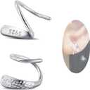 Tiny Double Hoop Earring S925 Sterling Silver Small Hammer Texture Hoop Hypoallergenic Twist Spiral Earrings for Women - Sliver & Gold