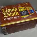 Liquid Death Iced Tea - Variety, Less Sugar*, Boost of Caffeine, B Vitamins, No Artificial Sweeteners, 4 Flavors: Tea/Lemonade, Rest in Peach, Sweet Reaper, Blueberry Buzzsaw, 12 Fl Oz (Pack of 12) By 06/12/2027