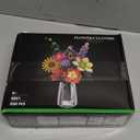 Flowers Bouquet Building Sets, Artificial Flower Plants for Botanical Collection and Decorative Home, for Girls Women Adults Ages 6+, Birthday Valentine's Day Gift for Her, No Vase