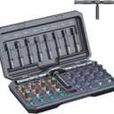 ORIA 42 in 1 Magnetic Screwdriver Set, Multi Bit Ratchet Screwdriver Set With T Handle, Portable DIY Repair Tool Kit for Electronic Repair, Furniture, Bicycle, Computer (Grey)