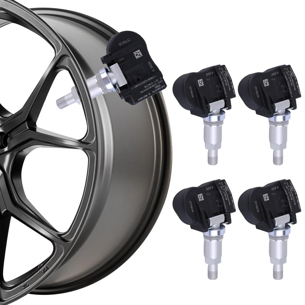 4PCS TPMS Sensor Tire Pressure Sensor TPM39A 25981210 315MHz for Corvette 1997 1998 1999 2000,Tire Pressure Monitoring System Sensor Front/Left/Rear/Right Replace 10438853 974-051