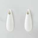 GDSZJLJ Hanging Ceramic Wall Vases,7.9 Inch,Set of 2, Cubicle Modern Decor Wall Plant Holder Vase for Indoor Plants,Propagation Hanging Flower Pots for Air Vases,White