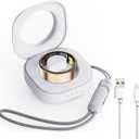 Smart Ring Charging Case Fitness Ring Charging Box Small Portable Charger for Smart Rings with Magnetic Charging Port