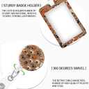 ID Badge Holder with Retractable and Detachable Lanyard, Cute Badge Reel Breakaway Lanyard with Carabiner Clip for Women, Teachers, Nurses, Students, Perfect Work and Office (Cute Funny Dogs)