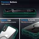Amizee Magnetic Case Compatible with iPhone XR Case [Compatible with MagSafe] with Screen Protector Clear Back Shockproof Protective Phone Case (Green)