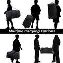 Rolling Duffle Bag with Wheels, 90L 32-inch Large Foldable Travel Duffel Bags Durable Tear-resistant Heavy-duty Luggage Bag (Black)