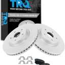 TRQ Front Brake Pad and Rotor Set Ceramic Coated Rotors Compatible with 2016-2019 Subaru Legacy (BKA48156)