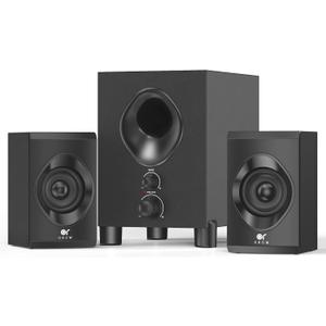 OROW Bluetooth Computer Speakers,PC Speaker with Subwoofer, Front Knob 18W Wireless PC Speakers, Support AUX&Bluetooth Play, Great for Party/Game/TV (S213)