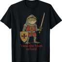 Funny T'was The 'Tism M'Lord Medieval Knight Frog tsim T-Shirt. XL Size