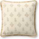 Loloi Chris Loves Julia Darla Collection PCJ0025 Ivory 18'' x 18'' Cover Only Pillow