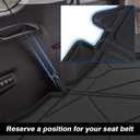 KUST Trunk Cargo Mat for 2011-2019 Ford Explorer, Rear Cargo Trunk Liner for Explorer Accessories All Weather Protection TPE Rubber Raised Edge