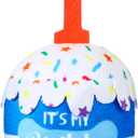 Dog Birthday Cake Toy Accessories for Girl Boy Gifts, Squeaky Plush Toy for Dog Birthday Party Decor Favor for Large, Medium and Small Dogs (1st,Blue)