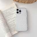 QLTYPRI Cute Phone Case for iPhone 15 Case Polka Dot Fashion Aesthetic Design for Women Girls, Slim TPU Shockproof Protective Phone Cover for iPhone 15 - White