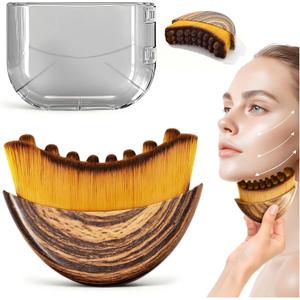 4 x Lymphatic Contour Face BrushNew Upgrades Lymphatic Drainage Face Brush - Ergonomic Facial Massager for Contouring, Anti-Puffiness & Skin Tightening, Gentle for All Skin Types