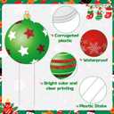 12pcs 2D Cardboard Large Red and Green Christmas Ornaments Tree Picks Decorations Candy Swirl Lollipop Peppermint Xmas Tree Topper Ornaments for Home Office Winter Holiday Xmas Party Supplies