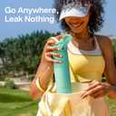 ENCOOL Insulated Water Bottle with Straw Stainless Steel Water Bottle, Leak-Proof, BPA-Free, Double Wall Vacuum Keeps Cold for 24 Hours for Sports, Travel, School (26 oz, Brook Green)