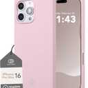 Cocomii - Rectangle Case Compatible with iPhone 16 Pro Max - Compatible with MagSafe, Soft Touch Silicone, Microfiber Lining, Magnetic Phone Case for iPhone 16 Pro Max 6.9 inch, Chalk Pink