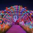 6 Set Christmas Arch Outdoor Christmas Yard with Remote Control Timing 8 Modes Pathway Archway Decorations Multicolor String Lights for Sidewalk Doorway Driveway Pathway Easy Assembly
