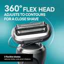 Braun Electric Shaver for Men, Series 7 7185cc, Waterproof, Wet & Dry Shave, Shaving Kit with SmartCare Center and Beard Trimmer, 3 Shave Modes, 60 Minute Battery Runtime, 10 Piece Set