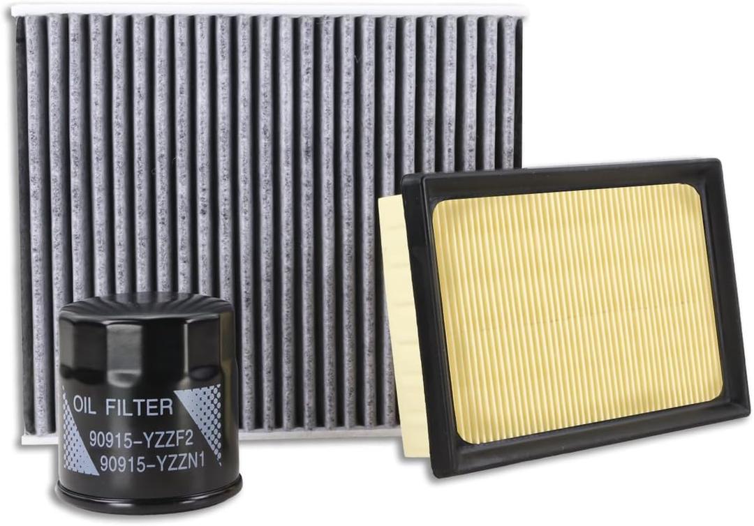 Kefly CA11426 Engine Air Filter & 90915-YZZF2 Oil Filter & CF12157 Cabin Air Filter Fits for 2020-2026 Toyota Corolla 1.8L Hybrid (Not Fit for 1.8L Gas), 2016-2022 Prius 1.8L Hybrid