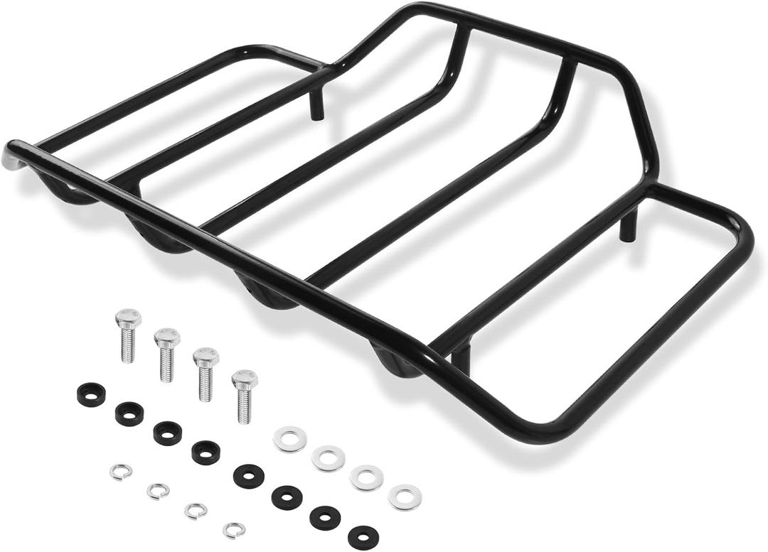 Trunk Tour Pack Luggage Rack for Harley Electra Road Glide CVO Street King Ultra Limited 2014-up Black