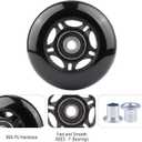 2-Pack PU Luggage Suitcase Replacement Wheels Repair Kit w/ABEC-7 Bearings and 6mm Axles for Trolley Carry-on Roller Travel Bag (70 * 24mm)
