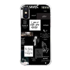 Cjoelzky Aesthetic Christian Collage Phone Case Compatible with iPhone X/XS，Black Jesus God Collage Cool Teen Woman Girl Boy Case for iPhone X/XS,Silicone Shockproof TPU Bumper Protective Case