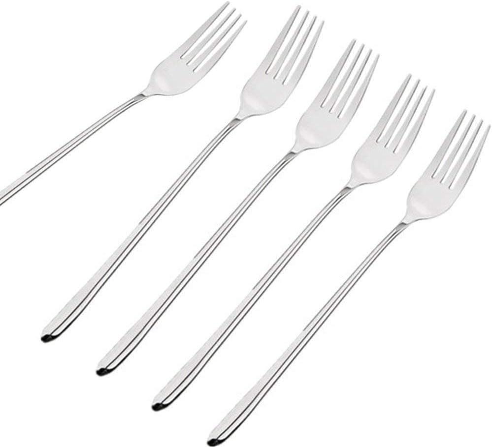 10pcs Long-handled Korean Stainless Steel Fork