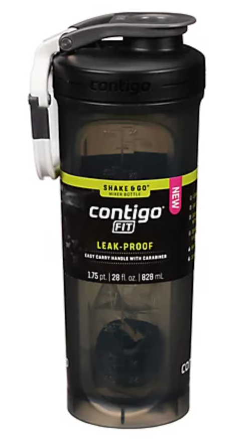Contigo Fit Leak-Proof Shake & Go Mixer Bottle 28 oz Sake Color