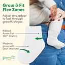 Fruit of the Loom Baby 14-Pack Grow & Fit Flex Zones Cotton Stretch Socks - Unisex, Girls, Boys (Gray)