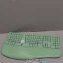 MEETION Ergonomic Keyboard and Mouse, Ergo Wireless Keyboard with Vertical Mouse, Split Curved Keyboard with Wrist Rest, Full Size Natural Typing, Windows/Mac/Computer/Laptop, Green