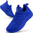 Feethit Mens Non Slip Walking Sneakers Lightweight Breathable Slip on Running Shoes Athletic Gym Tennis Shoes for Men (10.5, Blue)