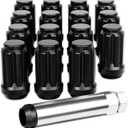 Orion Motor Tech M10x1.25 Lug Nuts, ATV Lug Nuts Compatible with Honda Kawasaki Suzuki Yamaha Can-Am Bombardier Arctic Cat, 10mmx1.25 Wheel Lug Nut Set, Set of 16 (Black)