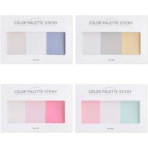 Monolike Color Palette Sticky Solid 301 B Set 4p - Self-Adhesive Memo Pad 30 Sheets