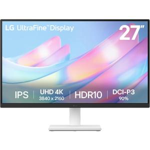 LG 27US500-W Ultrafine Monitor 27-Inch 4K UHD (3840x2160) HDR10 IPS Borderless Design Reader Mode Flicker Safe Switch App HDMI DisplayPort - White