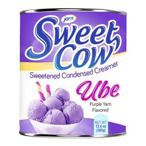 Ube Condensed Milk, 13.40 oz (Pack of 12) | Jans Sweet Cow Sweetened Condensed Creamer, Best By: 06/02/2026