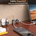 2 x Magnetic Cable Clips 8 Pack  Strong Cord Organizer with 10 Adhesive Pads, No-Residue Wire Organizer, Desk Cable Management, Cord Holder for Charging Cords, USB Cables, HDMI & Power Wires  Black (Small)