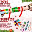12 Pack Christmas Crackers, No Snap Christmas Party Favors with Six Different Pattern Design, Christmas Poppers with Crown and Joke for Xmas Gifts Holiday Party Favors Supplies Table Decorations