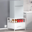 Mini Fridge Stand with drawer Storage,shelf & Power Outlet
180lb Mini Fridge Table with Charging Station,Heavy duty small refrigerator shelf,end table for Living Room,Home Kitchen
